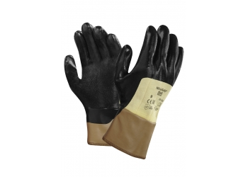 ANSELL-NITRIL-HANDSCHUHE, NITRASAFE, 28-329, gelb/schwarz