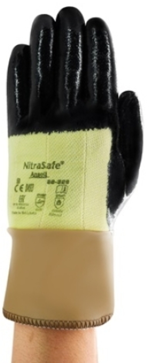 ANSELL-NITRIL-HANDSCHUHE, Arbeitshandschuhe, NITRASAFE, 28-329, gelb/schwarz