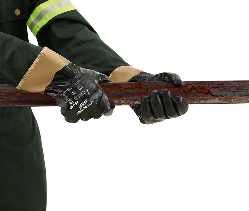 ANSELL-NITRIL-HANDSCHUHE, Arbeitshandschuhe, NITRASAFE, 28-359, schwarz