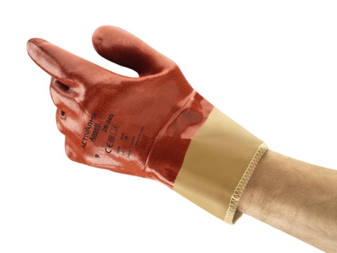 ANSELL-NITRIL-HANDSCHUHE, Arbeitshandschuhe, NITRASAFE, 28-360, rotbraun