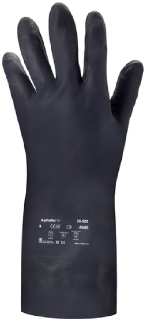 ANSELL-NEOTOP, 29-500, Neopren-Handschuhe, Arbeitshandschuhe, schwarz