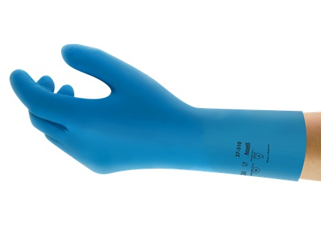ANSELL-Nitrilhandschuh AlphaTec, 37-310, NBR-Material, Silikon- und Latexfrei, 12 Paar pro Beutel, 12 Beutel im Karton, blau