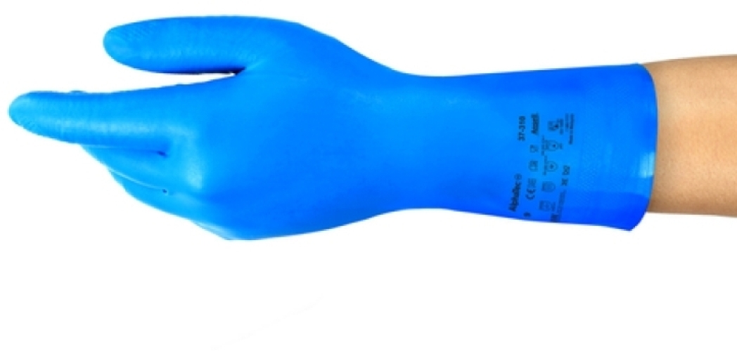 ANSELL-Nitrilhandschuh AlphaTec, Arbeitshandschuhe, 37-310, NBR-Material, Silikon- und Latexfrei, 12 Paar pro Beutel, , blau