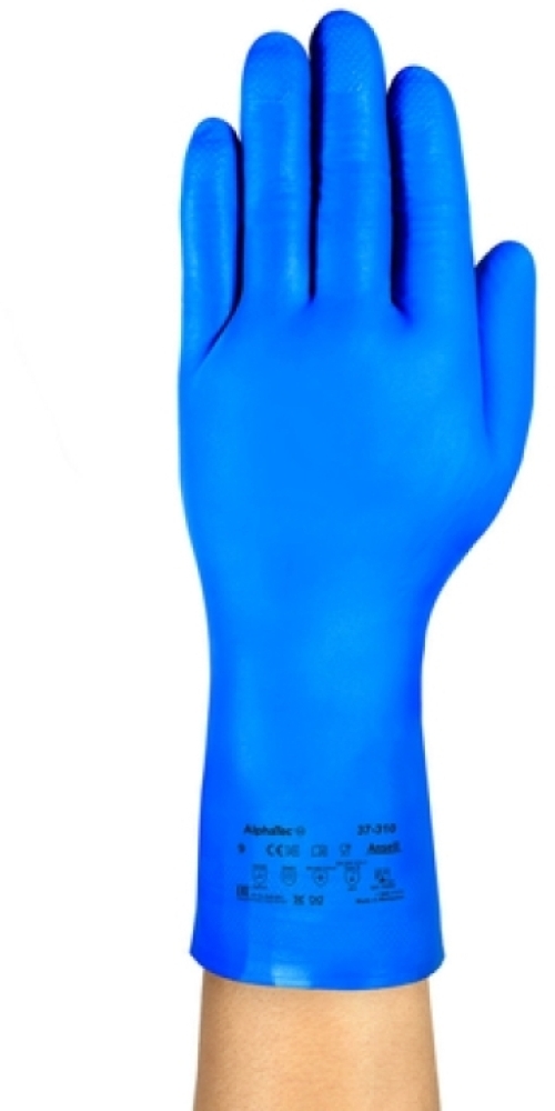 ANSELL-Nitrilhandschuh AlphaTec, Arbeitshandschuhe, 37-310, NBR-Material, Silikon- und Latexfrei, 12 Paar pro Beutel, , blau