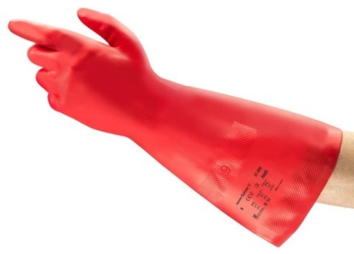 ANSELL-SOLVEX 37-900, Nitril-Handschuhe, Arbeitshandschuhe, rot