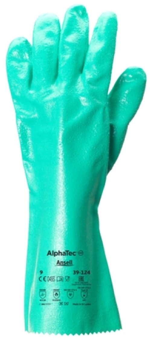 ANSELL-SOL-KNIT, 39-124, Chemikalienschutz-Handschuhe, Arbeitshandschuhe, grün