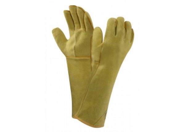 ANSELL-Workwear, Rindspaltleder-Handschuhe, "WORKGUARD", 43-216, gelb, VE = 12 Paar