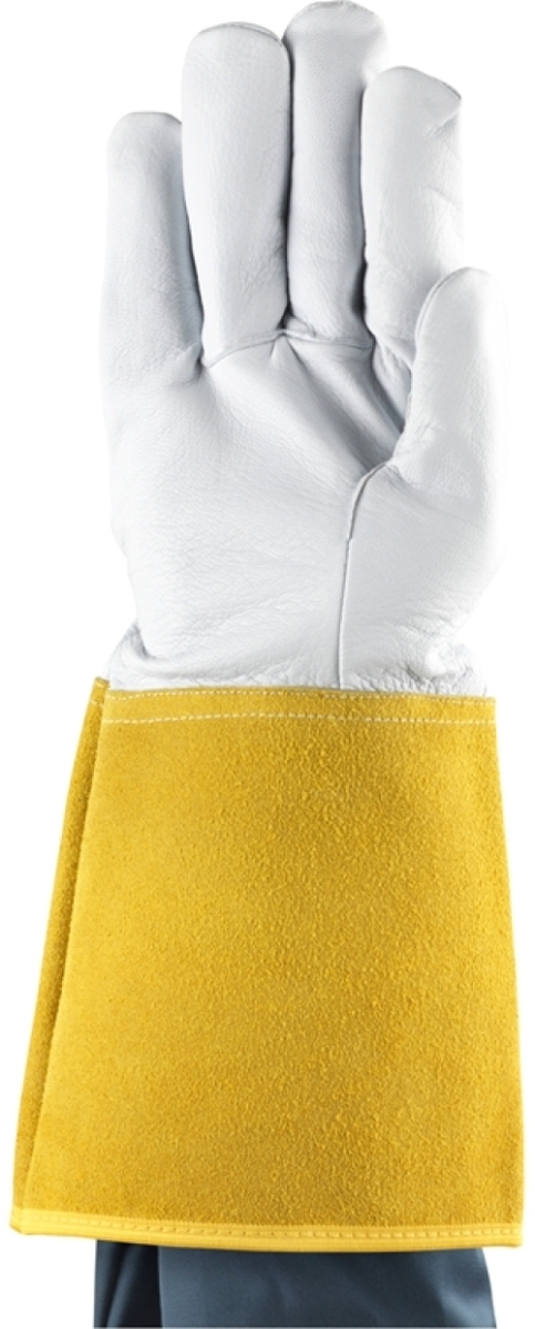 ANSELL-ActivArmr®, 43-217, Rindspaltleder-Handschuhe, Arbeitshandschuhe, gelb/weiß