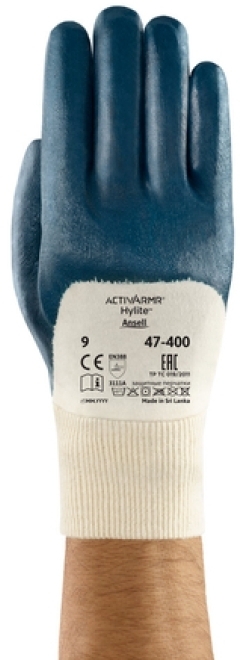ANSELL-NITRILHANDSCHUHE, Arbeitshandschuhe, HYLITE, 47-400, blau