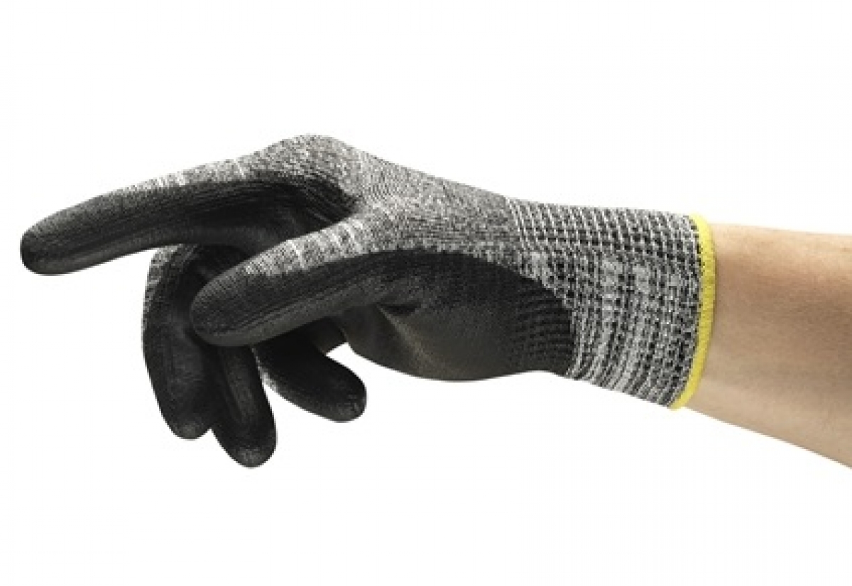 ANSELL-Workwear, Strickhandschuhe, mit PU-Beschichtung, EDGE 48-705, grau/schwarz, VE = 12 Paar
