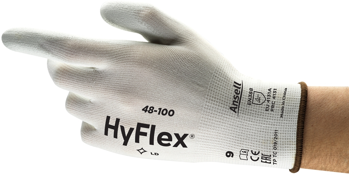 ANSELL-MEHRZWECK-HANDSCHUHE, Arbeitshandschuhe, HYFLEX, 48-100, weiss