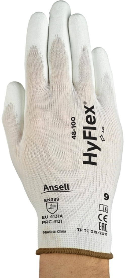 ANSELL-MEHRZWECK-HANDSCHUHE, Arbeitshandschuhe, HYFLEX, 48-100, weiss