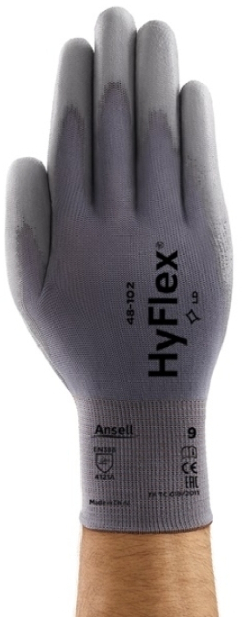 ANSELL-MEHRZWECK-HANDSCHUHE, Arbeitshandschuhe, HYFLEX, 48-102, grau
