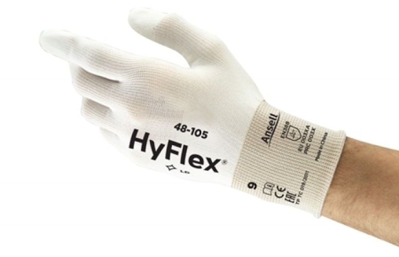 ANSELL-MEHRZWECK-HANDSCHUHE,Arbeitshandschuhe, HYFLEX, 48-105, weiss