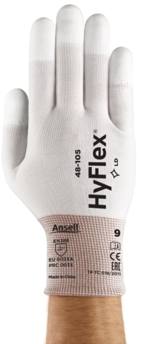 ANSELL-MEHRZWECK-HANDSCHUHE,Arbeitshandschuhe, HYFLEX, 48-105, weiss