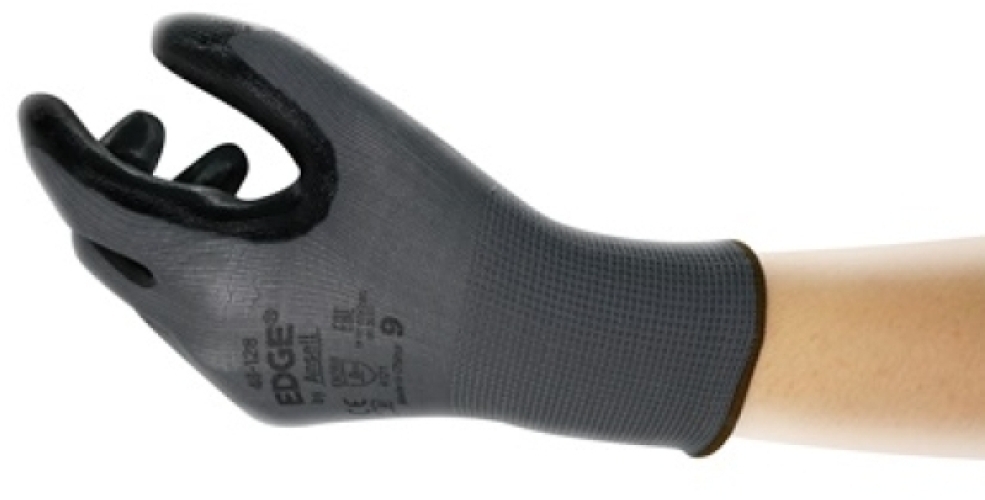 ANSELL-NYLON-STRICKHANDSCHUHE, Arbeitshandschuhe, EDGE 48-128, schwarz