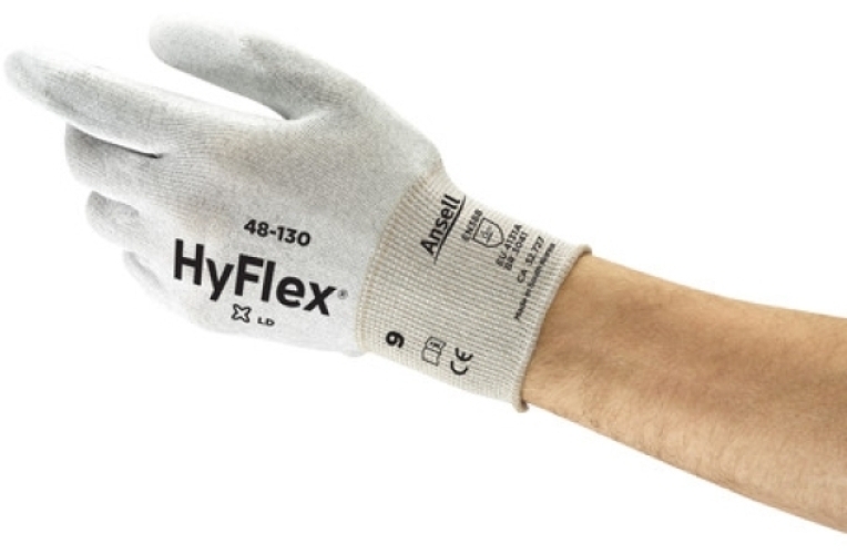 ANSELL-SPEZIALSCHUTZHANDSCHUHE, Arbeitshandschuhe, HYFLEX, 48-130, weiss/grau