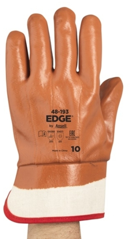 ANSELL-PVC-Handschuhe, Arbeitshandschuhe, EDGE, 48-193, orange