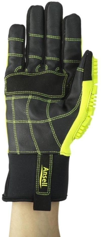 ANSELL-SCHNITTSCHUTZ-HANDSCHUHE, Arbeitshandschuhe, EDGE, 48-205, gelb/schwarz