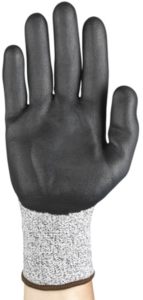ANSELL-STRICKHANDSCHUHE, mit Nitrilschaumbeschichtung, Arbeitshandschuhe, EDGE 48-706, grau/schwarz