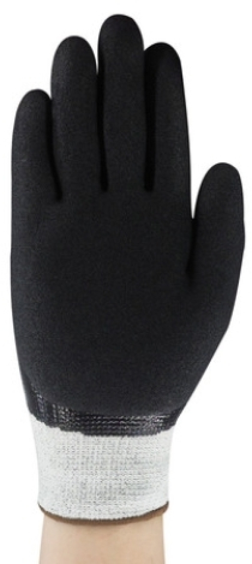 ANSELL-STRICKHANDSCHUHE, mit Nitril-Vollbeschichtung, Arbeitshandschuhe, EGDE 48-929, schwarz