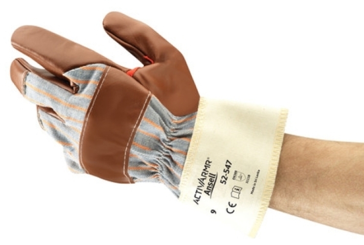 ANSELL-MEHRZWECK-HANDSCHUHE, Arbeitshandschuhe, HYD-TUF, 52-547, braun