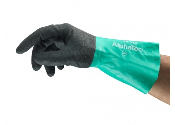 ANSELL-CHEMIKALIENSCHUTZ-HANDSCHUHE, ALPHATEC, 58-128, anthrazit/grün