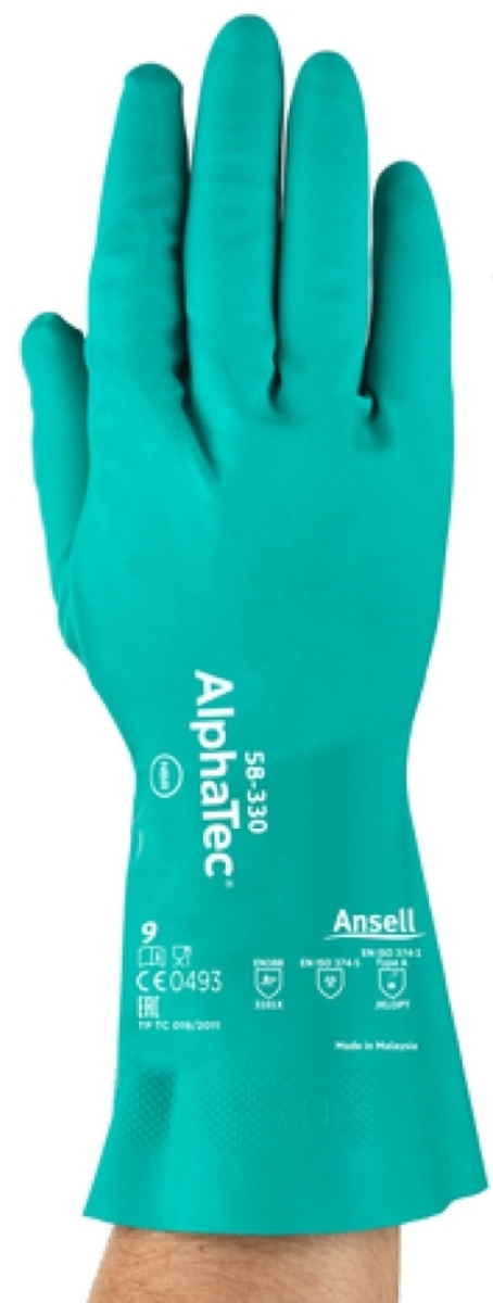 ANSELL-CHEMIKALIENSCHUTZ-HANDSCHUHEArbeitshandschuhe, , ALPHATEC AQUA DRI, 58-330, grün