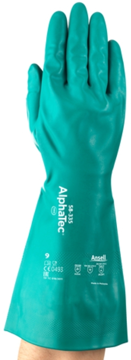 ANSELL-CHEMIKALIENSCHUTZ-HANDSCHUHE, Arbeitshandschuhe, ALPHATEC AQUA DRI, 58-335, grün