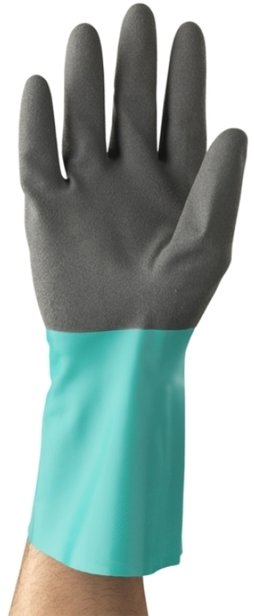 ANSELL-CHEMIKALIENSCHUTZ-HANDSCHUHE, Arbeitshandschuhe, ALPHATEC, 58-430, grün/grau