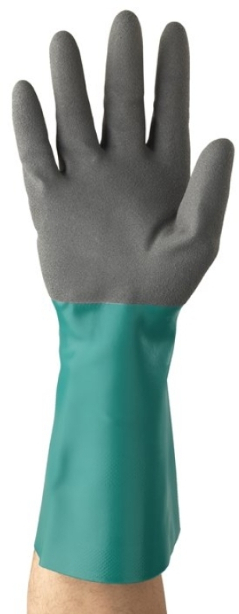 ANSELL-CHEMIKALIENSCHUTZ-HANDSCHUHE, Arbeitshandschuhe, ALPHATEC, 58-435, grün/grau