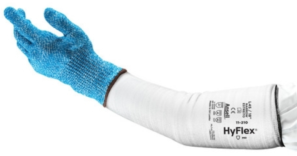 ANSELL-Schnittschutz-Handschuhe, Arbeitshandschuhe, HYFLEX. 74-500, blau