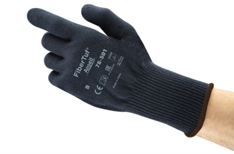 ANSELL-FIBER TUF, 76-501, Strick-Handschuhe Arbeitshandschuhe, dunkelblau