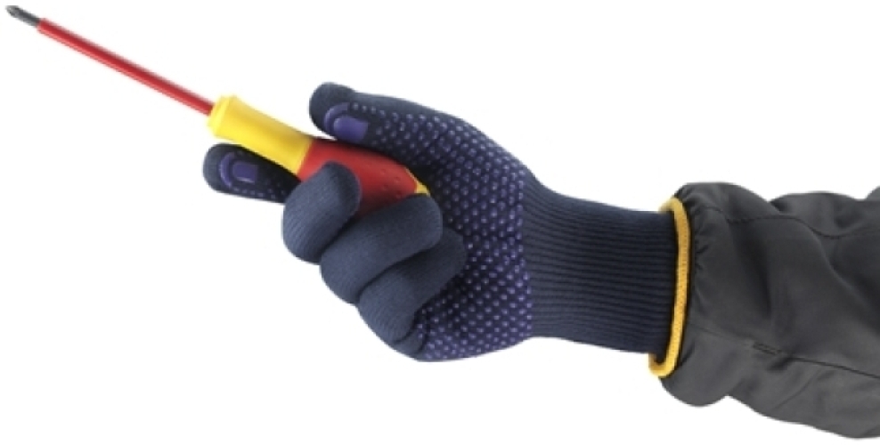 ANSELL-FIBER TUF, 76-501, Strick-Handschuhe Arbeitshandschuhe, dunkelblau