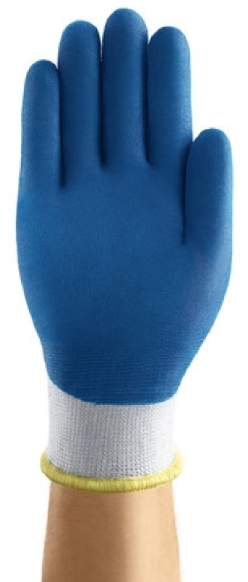 ANSELL-STRICK-HANDSCHUHE, Arbeitshandschuhe, POWER FLEX, 80-409, blau/weiss