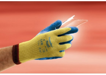 ANSELL-STRICK-HANDSCHUHE, POWER FLEX, 80-600, blau/gelb