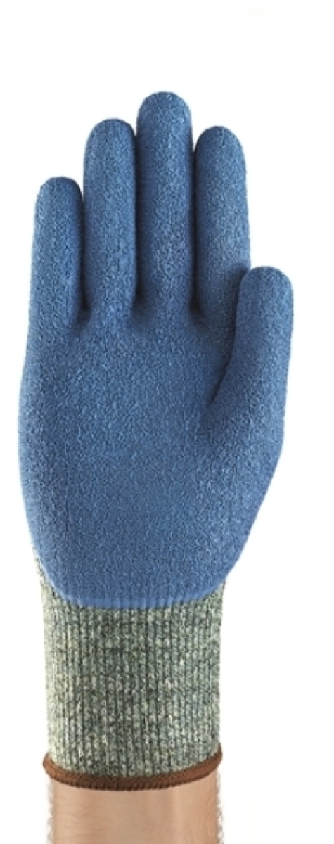 ANSELL-KEVLAR-Strick-Handschuhe, Arbeitshandschuhe, POWER FLEX, 80-658, blau/grün