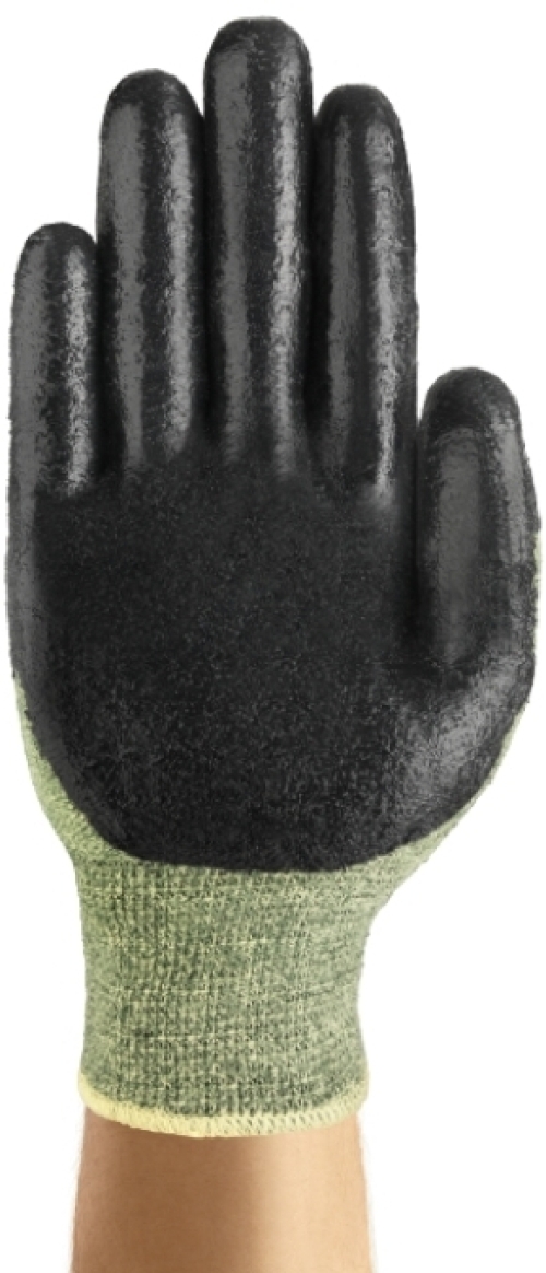 ANSELL-KEVLAR-Strick-Handschuhe, Arbeitshandschuhe, POWER FLEX, 80-813, schwarz/grün/gelb