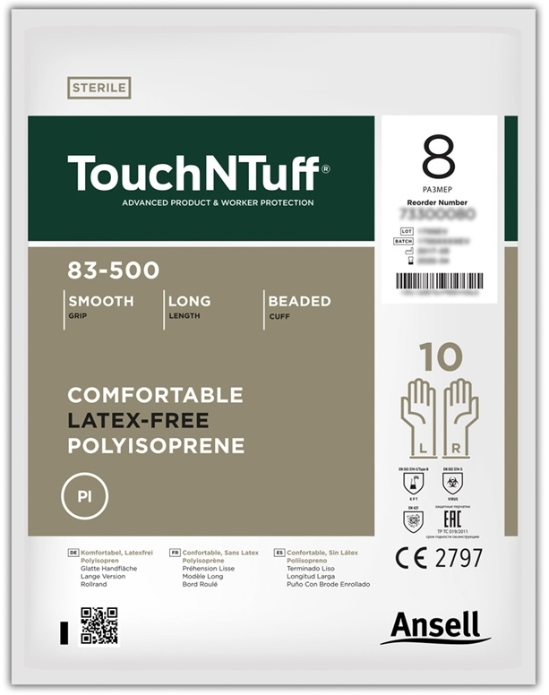 ANSELL-HANDSCHUHE, TOUCHNTUFF, 83-500, weiss