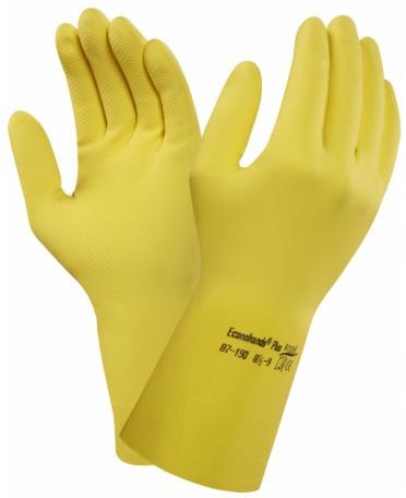 ANSELL-LATEX-ARBEITSHANDSCHUHE, ECONOHANDS PLUS, 87-190, gelb