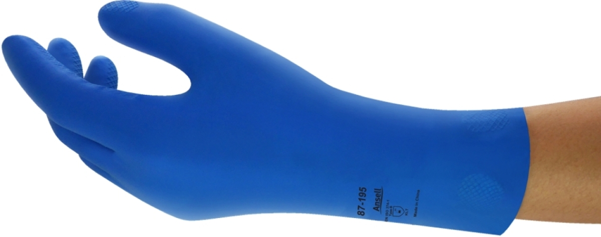 ANSELL-VERSATOUCH, 87-195, Latex-Handschuhe, Arbeitshandschuhe, blau