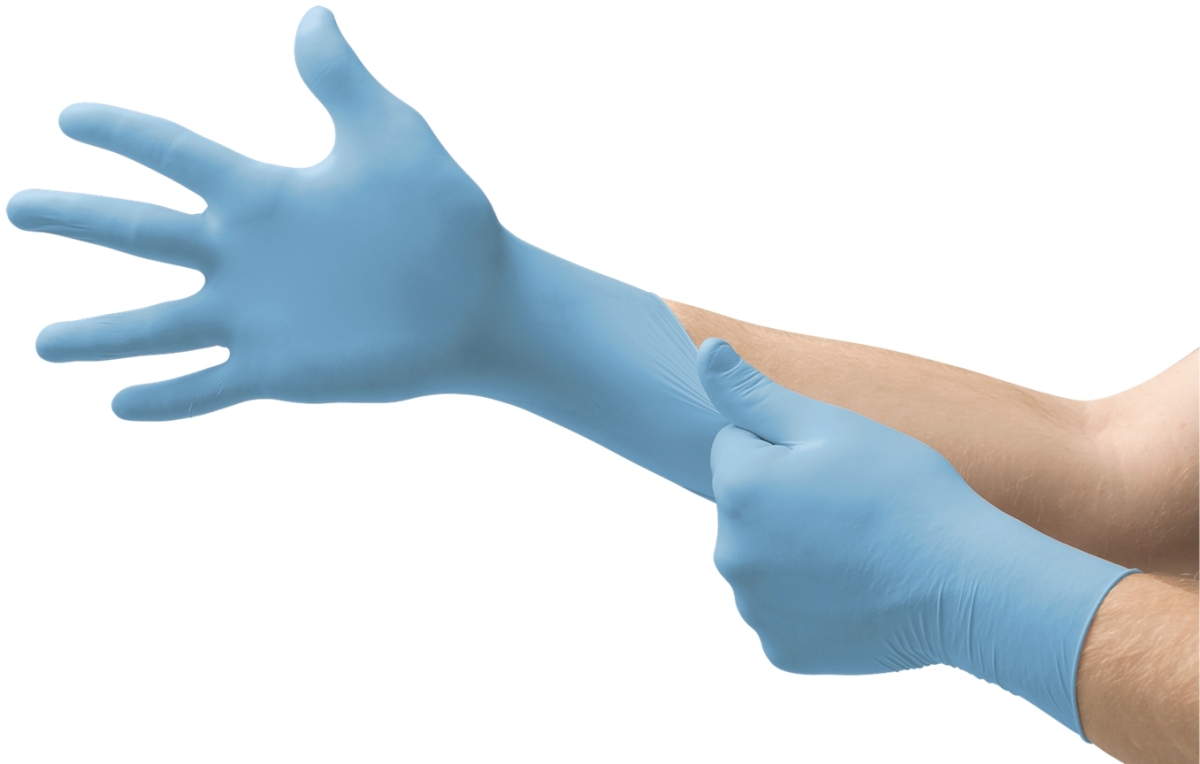 ANSELL-EINWEG-NITRIL-HANDSCHUHE, MICROFLEX, 92-134, Pkg. á 100 Stück, blau