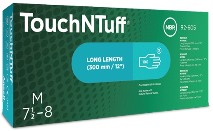 ANSELL-EINWEG-NITRIL-HANDSCHUHE, TOUCHNTUFF, 92-605, Pkg. á 100 Stück, grün