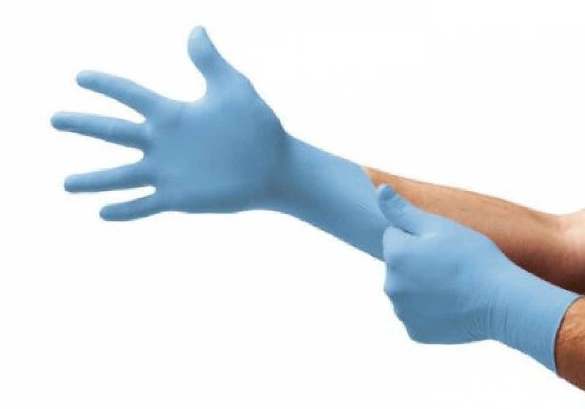 ANSELL-Hand-Schutz, Einmal-Einweg-Nitril-Handschuhe, Microflex", 93-143, Lnge: 240 mm, blau, Pkg  100 Stck, VE = 10 Pkg