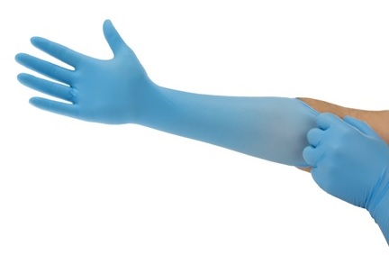 ANSELL-EINWEG-NITRIL-HANDSCHUHE, TOUCHNTUFF, 93-163, Spender. á 50 Stück, VE: 10 Spender, hellblau