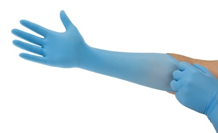 ANSELL-EINWEG-NITRIL-HANDSCHUHE, TOUCHNTUFF, 93-163, PE Beutel. á 50 Stück, VE: 10 Beutel, hellblau