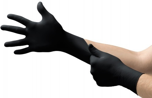 ANSELL-EINWEG-NITRIL-HANDSCHUHE, MICROFLEX, 93-732, Pkg. á 100 Stück, schwarz
