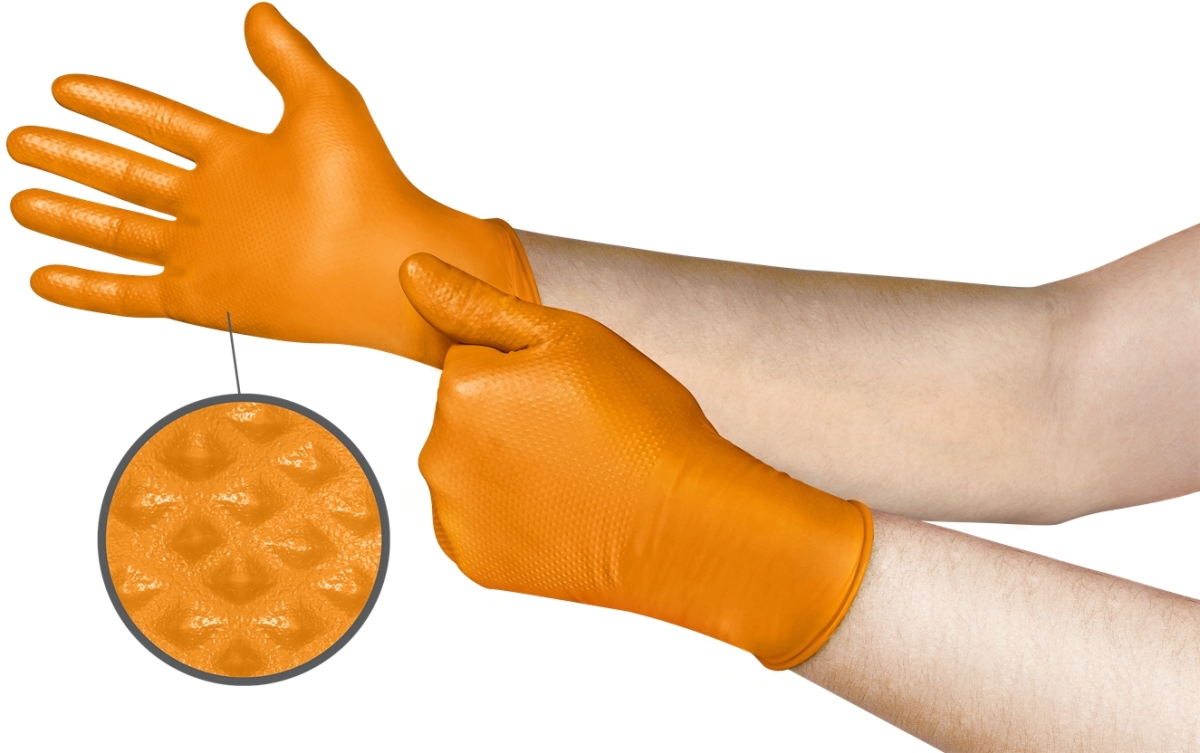 ANSELL-Nitril-Handschuhe, Puderfrei, Arbeitshandschuhe, Beidhändig tragbar, Wandstärke: 0,13 mm, Länge: 240 mm