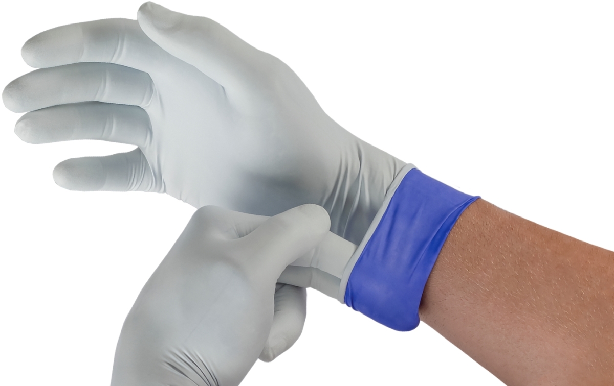 ANSELL-EINWEG-NITRIL-HANDSCHUHE, MICROFLEX, 93-868, Pkg. á 100 Stück, weiß/blau