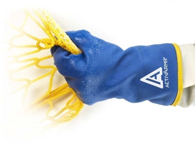 ANSELL-KÄLTESCHUTZ-Winter-Handschuhe, Arbeitshandschuhe, 97-681, Länge: 300 mm, blau